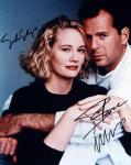  Moonlighting: Cybill Shepherd and Bruce Willis (10x8)   Signed by Cybill and Bruce. Excellent Signatures.