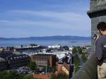 I had to pay a fee to be allowed up on the roof, but it was worth it! The staircase up the tower was about as broad as my should