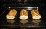 Sausage rolls, in the oven.