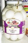 A rather large jar of Pickled Eggs - In case there's a war or something.