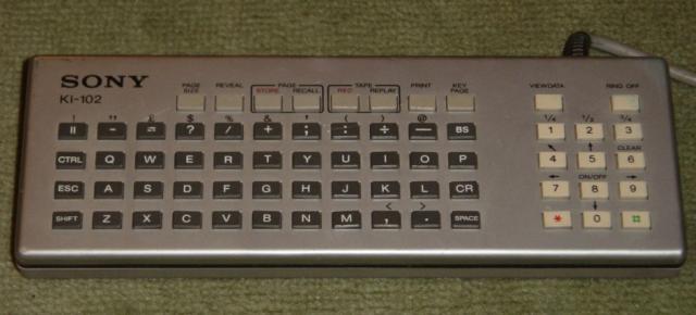 1982: Sony KI-102 Prestel handset